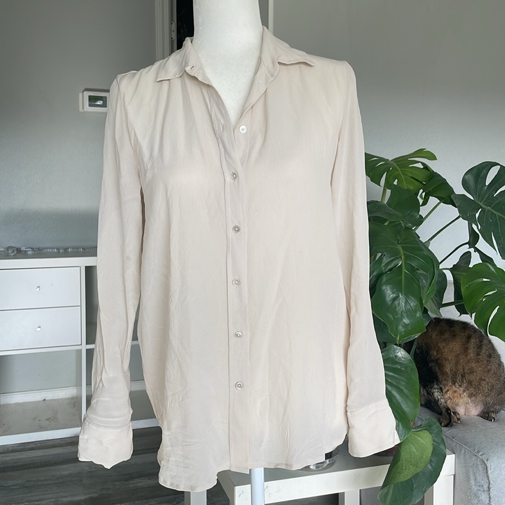 Everlane Clean Silk Relaxed Shirt sz 6